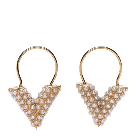 louis vuitton diamond earrings|louis vuitton v earrings gold.